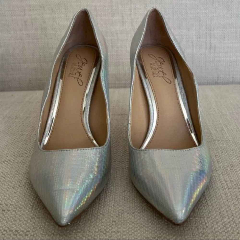Badgley Mischka Jewel Riley Iridescent High Heels Pumps Size: 6 - Picture 11 of 14